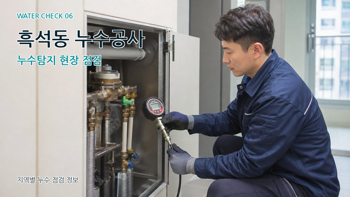 흑석동 누수공사 누수탐지 현장 점검