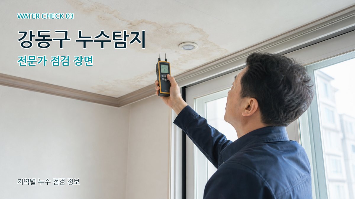 강동구 천장누수 누수탐지 이미지