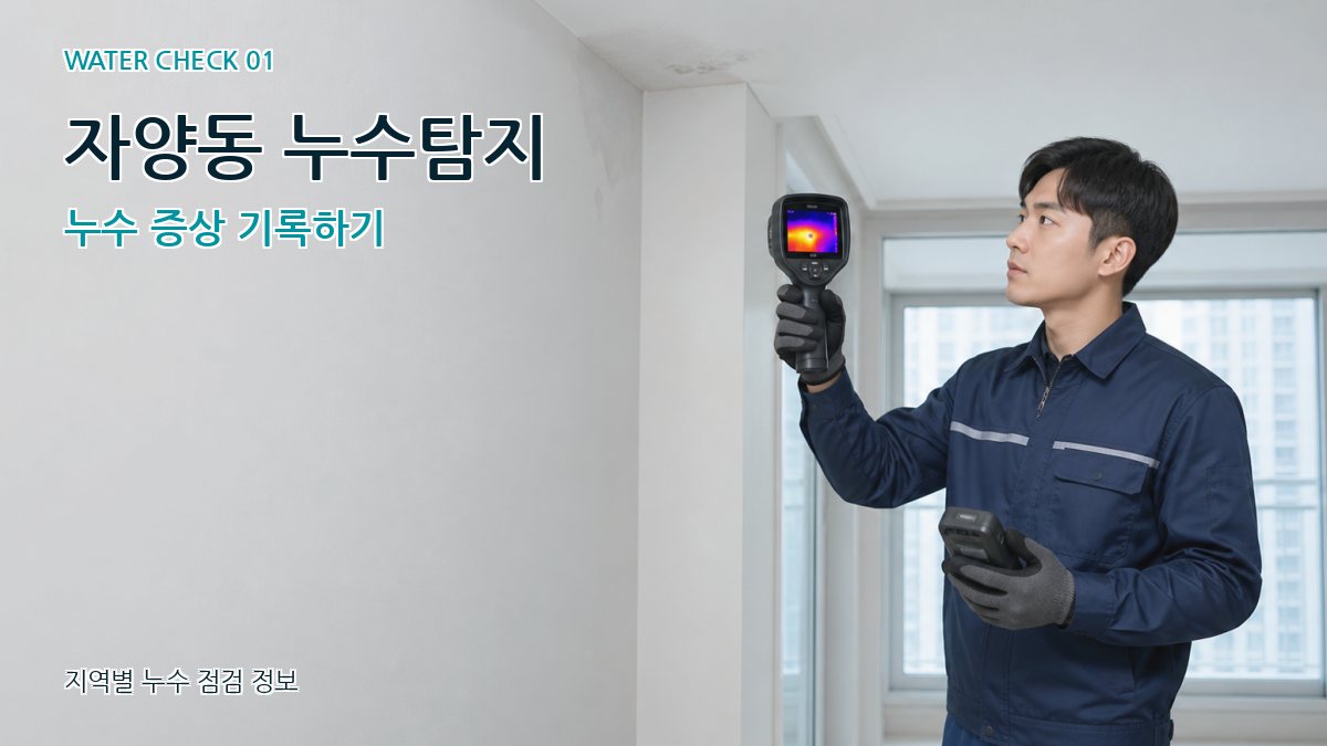 자양동 누수탐지 누수 증상 기록하기