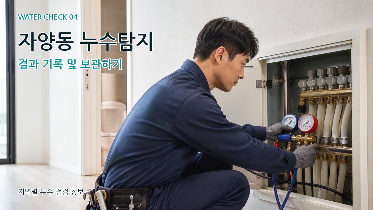 자양동 누수탐지 결과 기록 및 보관하기