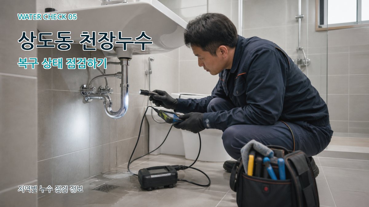 상도동 천장누수 복구 상태 점검하기
