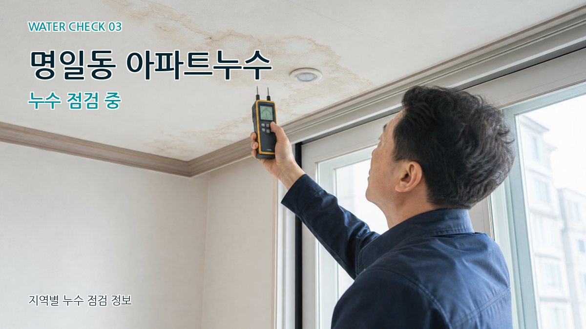 명일동 아파트누수 누수 점검 중