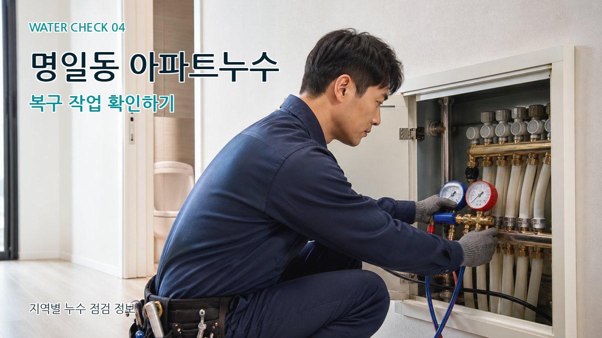 명일동 아파트누수 복구 작업 확인하기
