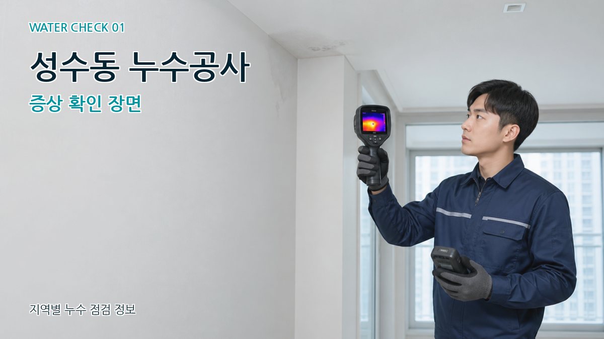 성수동 누수공사 증상 확인 장면