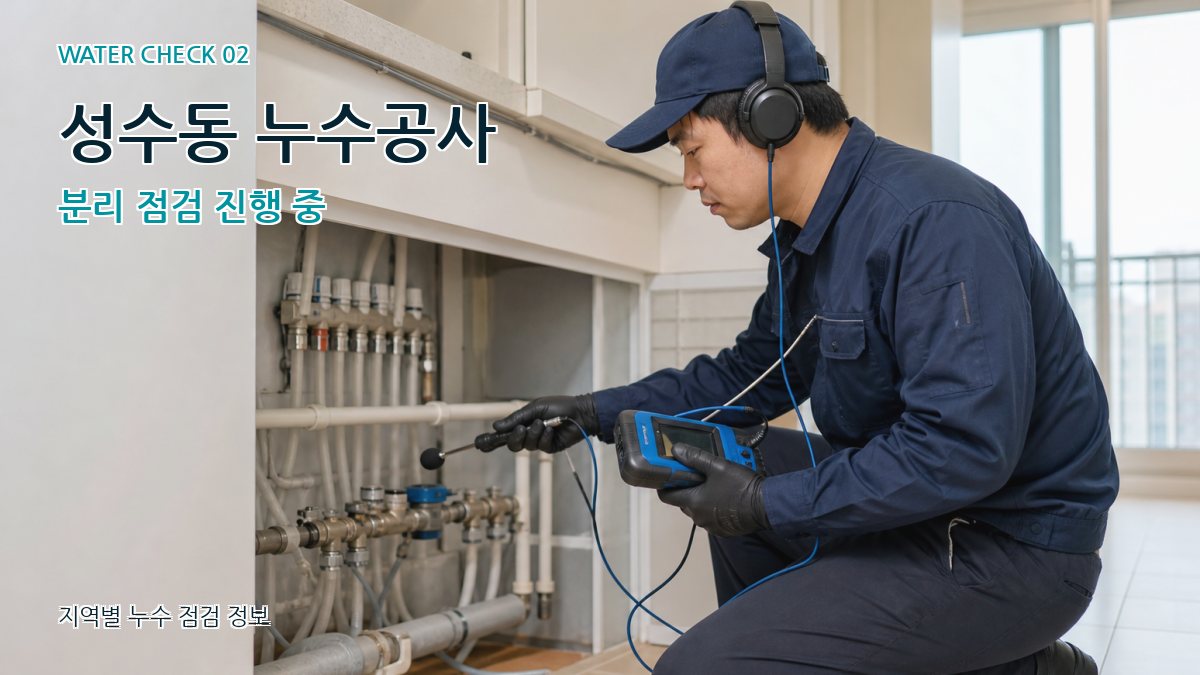 성수동 누수공사 분리 점검 진행 중