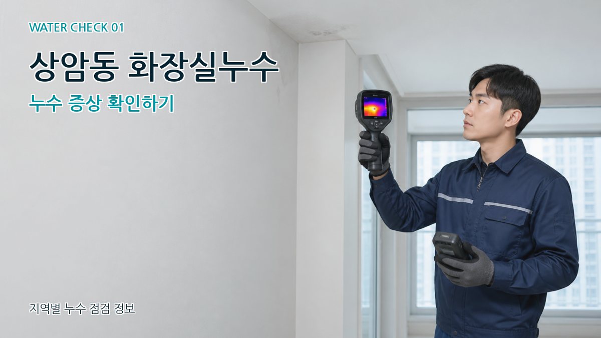 상암동 화장실누수 누수 증상 확인하기
