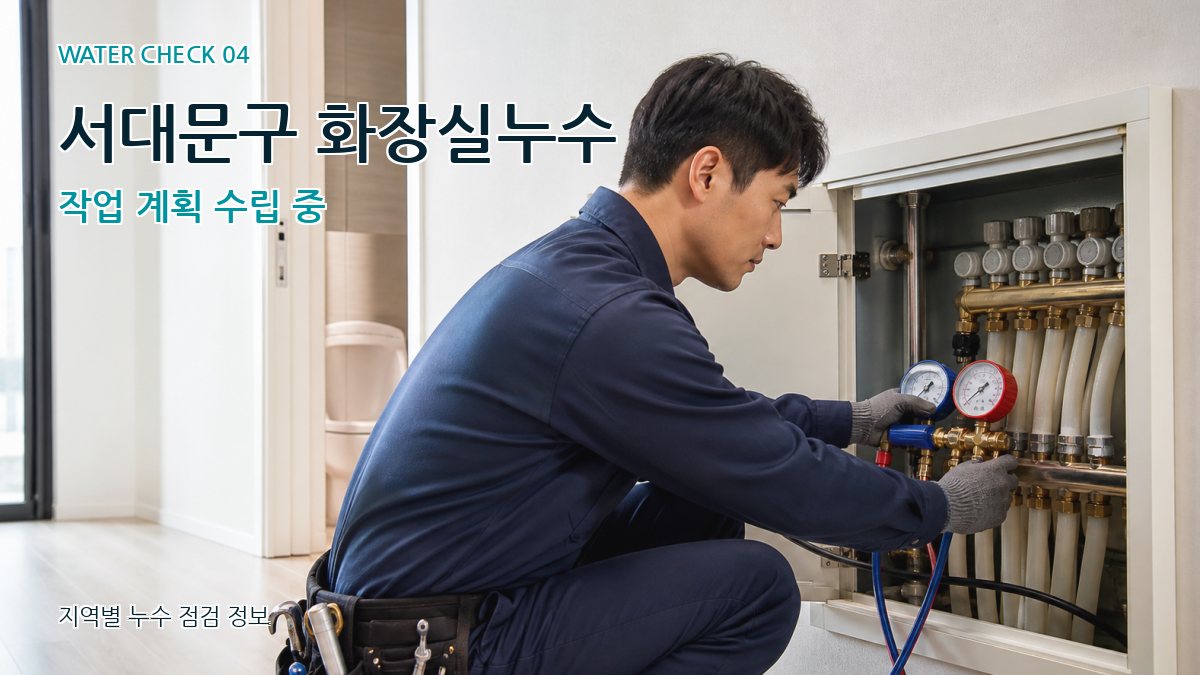 서대문구 화장실누수 작업 계획 수립 중