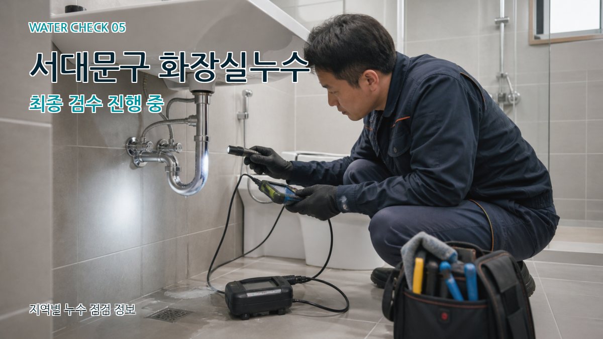 서대문구 화장실누수 최종 검수 진행 중