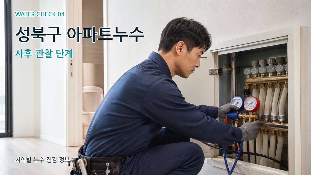 성북구 아파트누수 사후 관찰 단계
