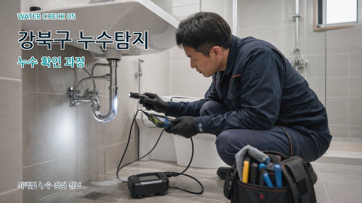 강북구 누수탐지 누수 확인 과정