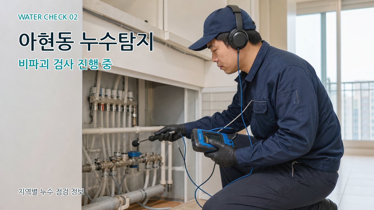 아현동 누수탐지 비파괴 검사 진행 중