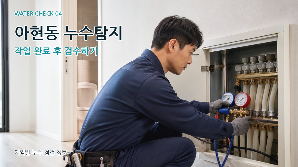 아현동 누수탐지 작업 완료 후 검수하기