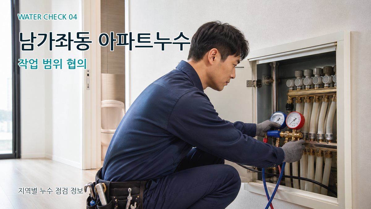 남가좌동 아파트누수 작업 범위 협의