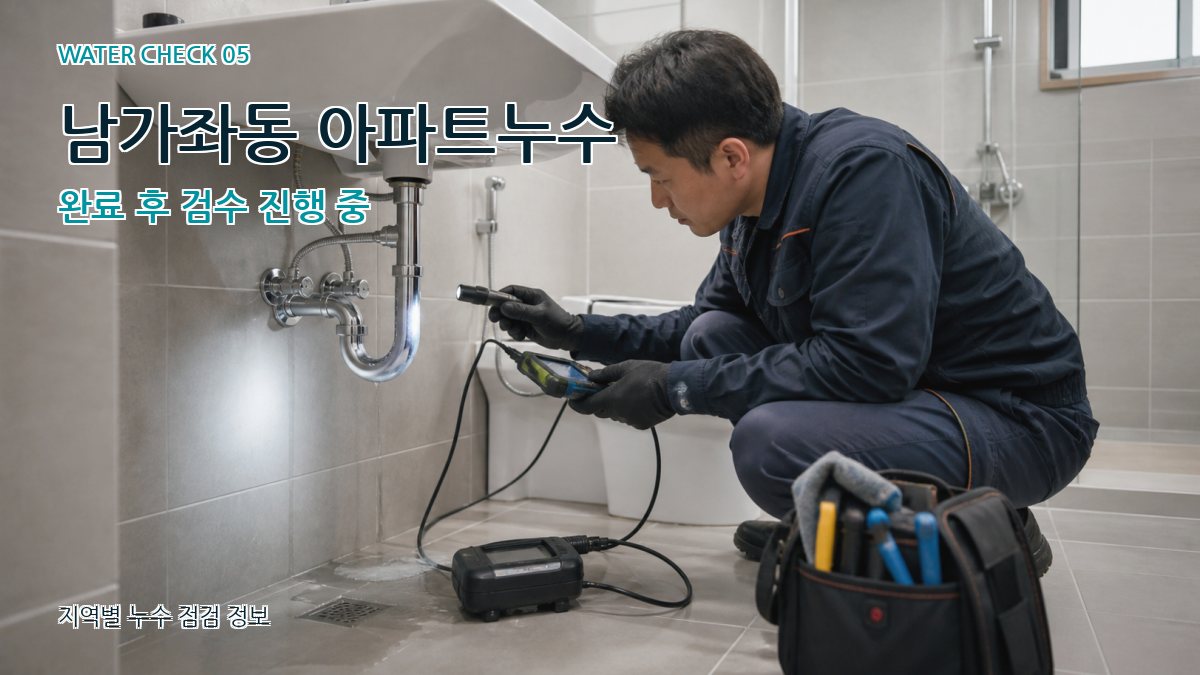 남가좌동 아파트누수 완료 후 검수 진행 중