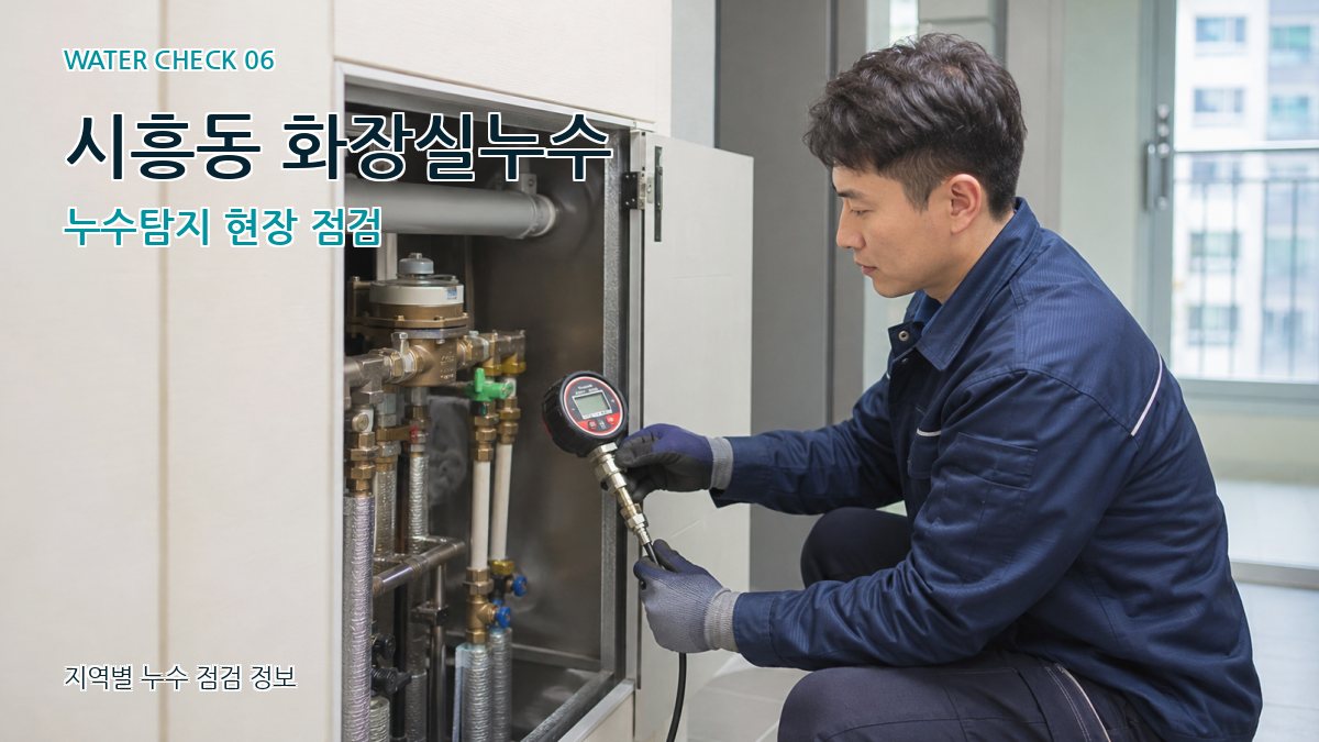 시흥동 화장실누수 누수탐지 현장 점검