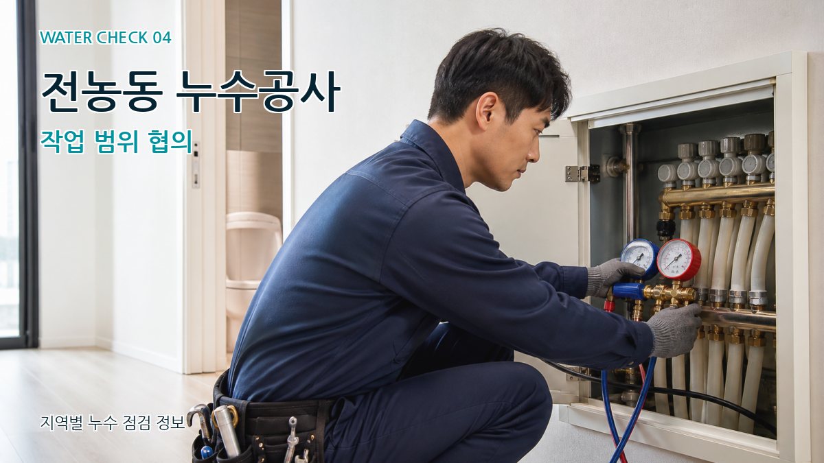 전농동 누수공사 작업 범위 협의