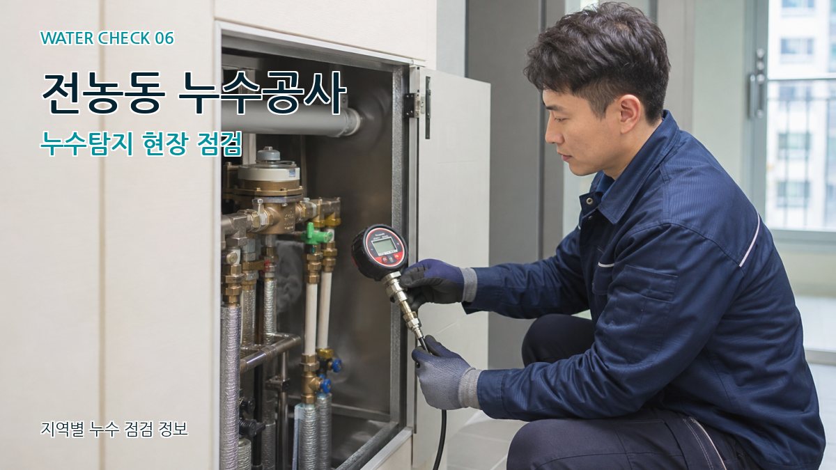 전농동 누수공사 누수탐지 현장 점검