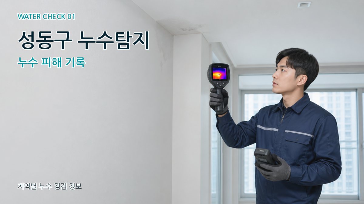 성동구 아파트누수 누수탐지 이미지