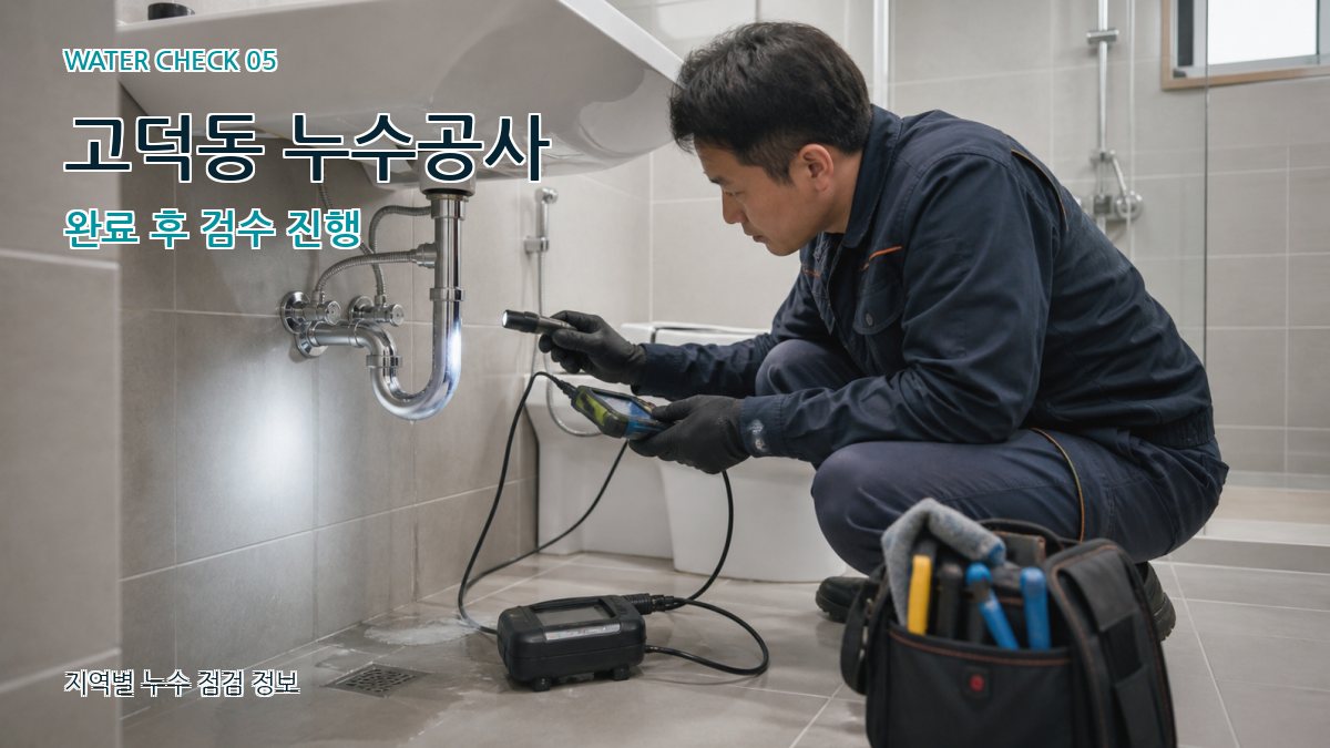 고덕동 누수공사 완료 후 검수 진행
