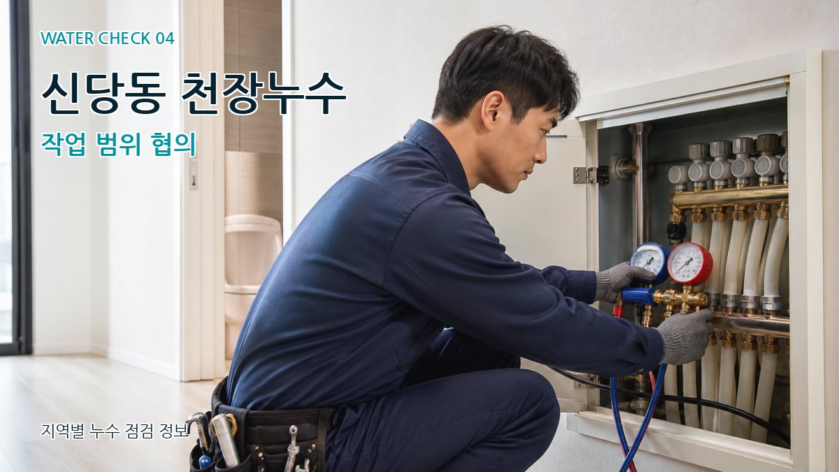 신당동 천장누수 작업 범위 협의