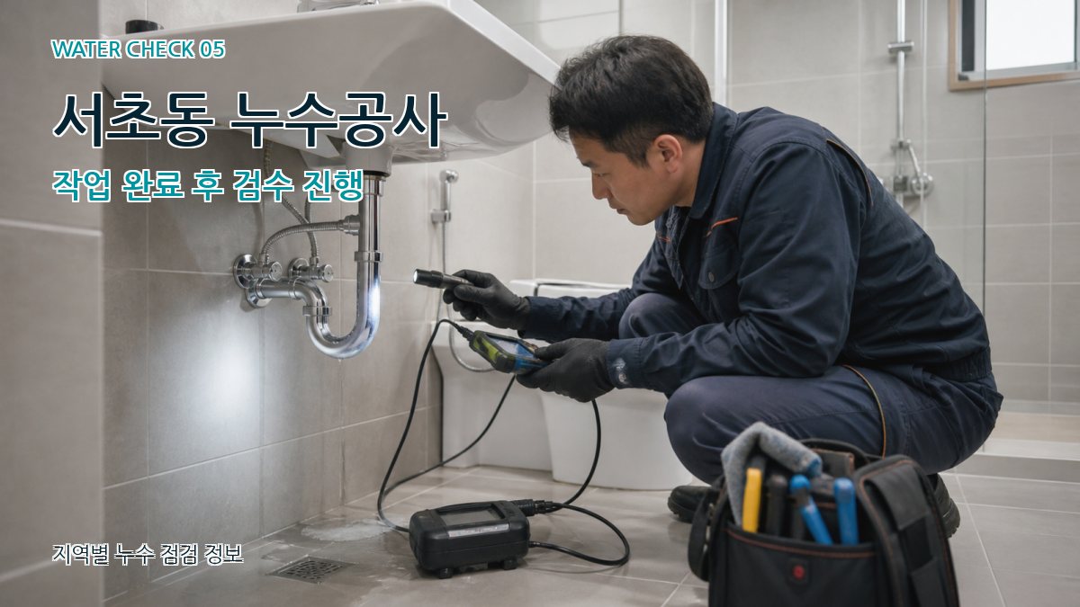 서초동 누수공사 작업 완료 후 검수 진행