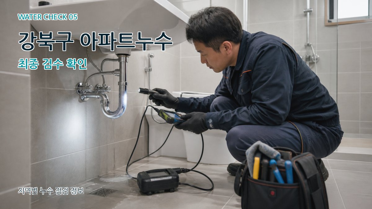 강북구 아파트누수 최종 검수 확인