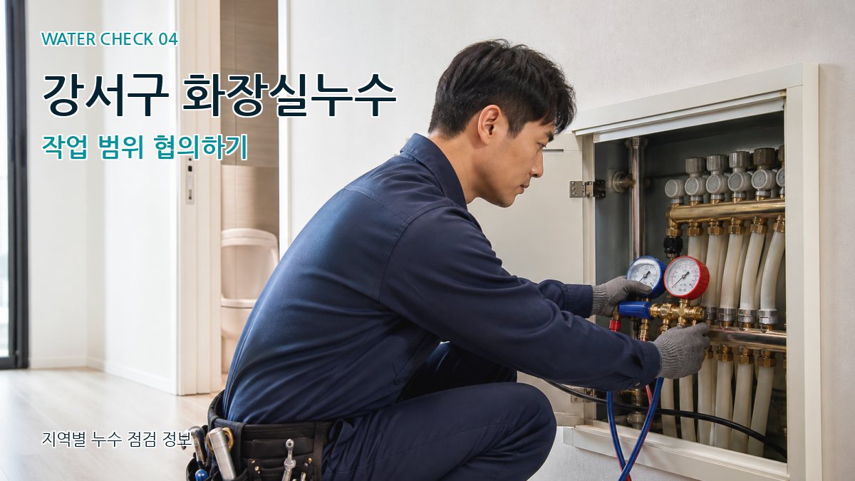 강서구 화장실누수 작업 범위 협의하기