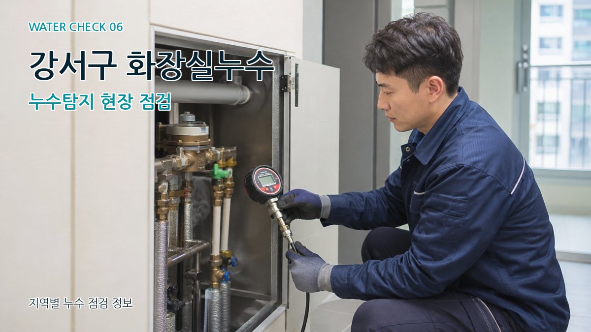 강서구 화장실누수 누수탐지 현장 점검