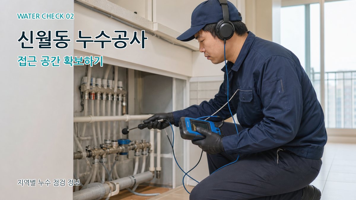 신월동 화장실누수 누수탐지 이미지