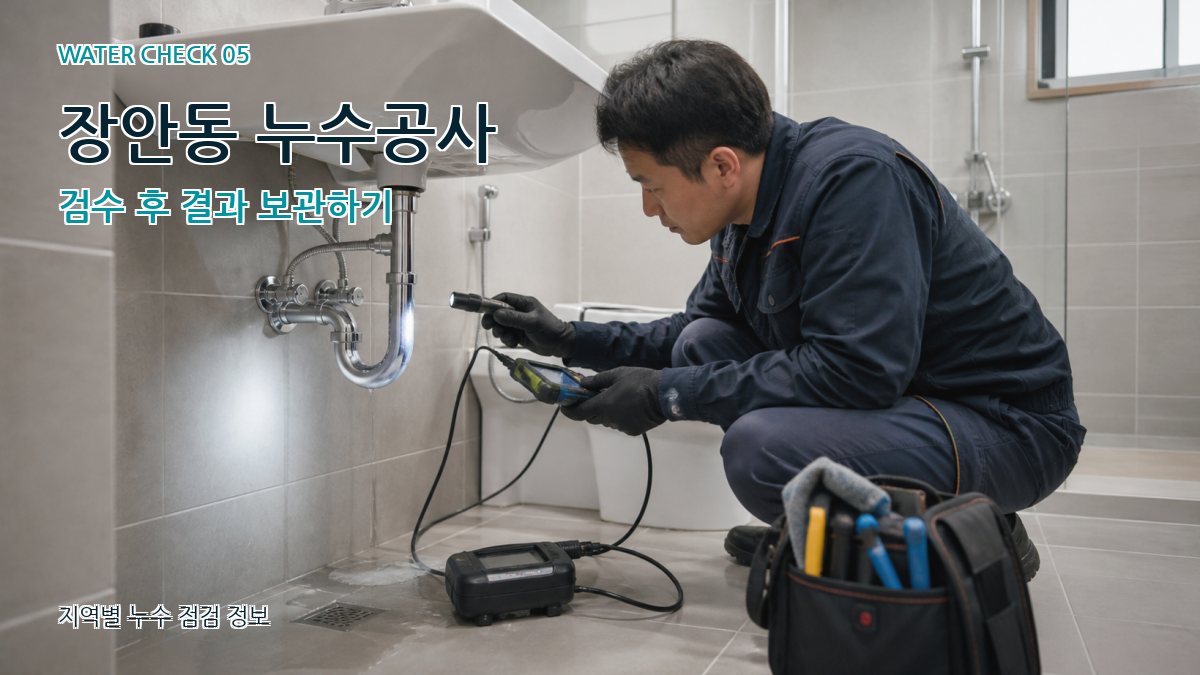 장안동 누수공사 검수 후 결과 보관하기