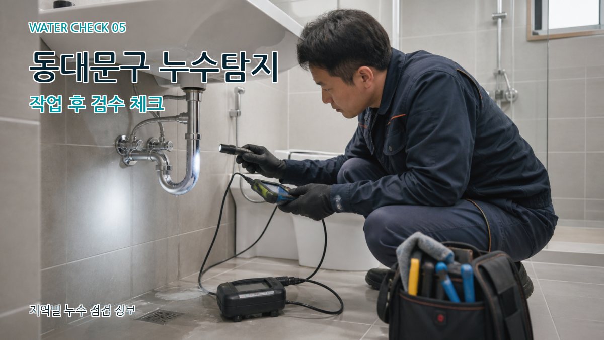 동대문구 누수탐지 작업 후 검수 체크