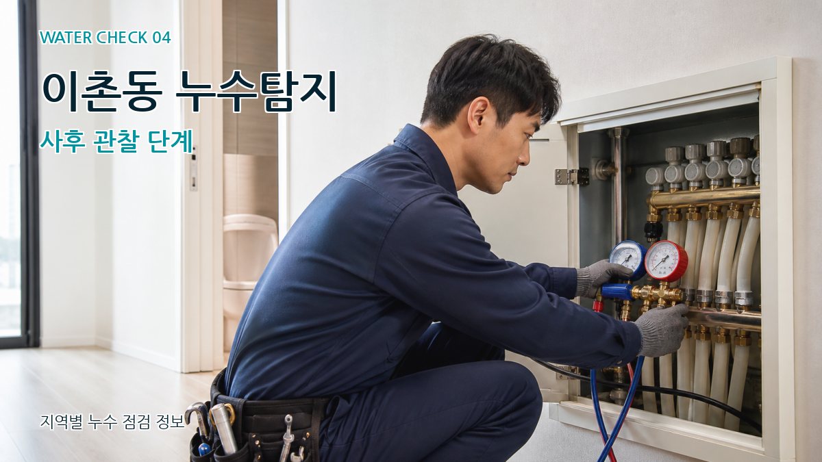 이촌동 누수탐지 사후 관찰 단계