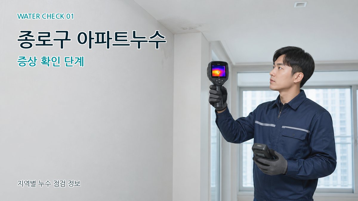 종로구 아파트누수 증상 확인 단계