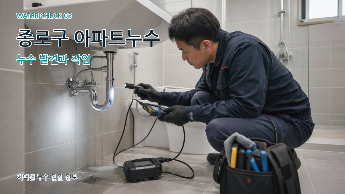 종로구 아파트누수 누수 발견과 작업