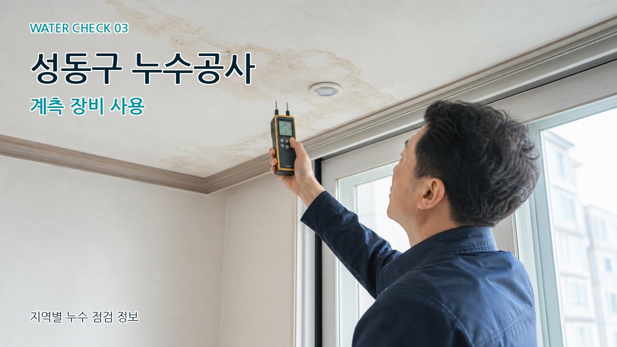성동구 누수공사 계측 장비 사용