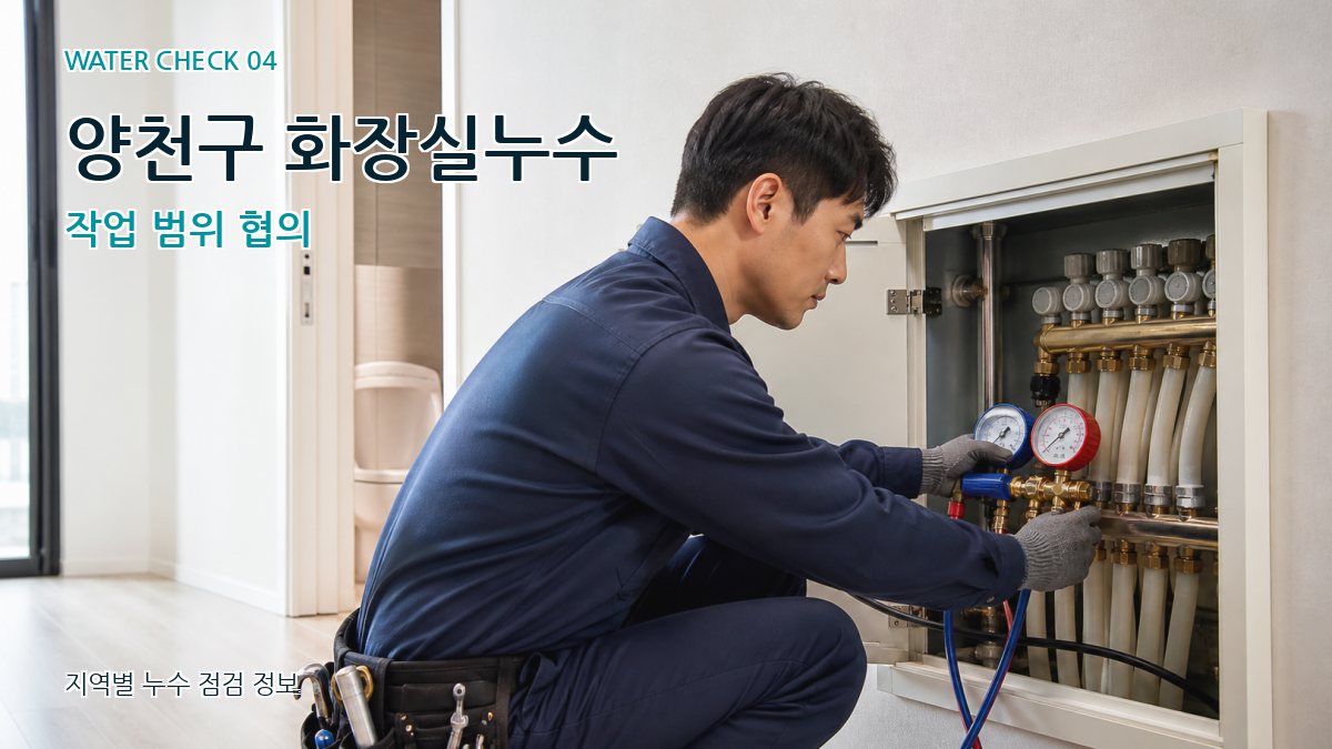 양천구 화장실누수 작업 범위 협의