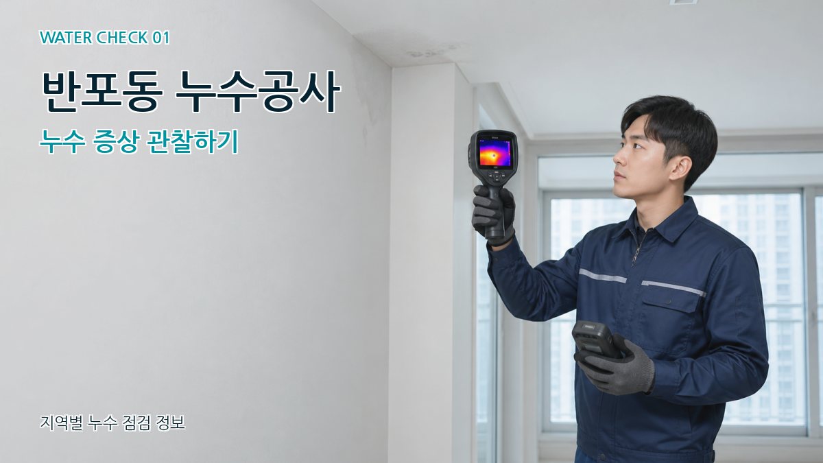 반포동 누수공사 누수 증상 관찰하기