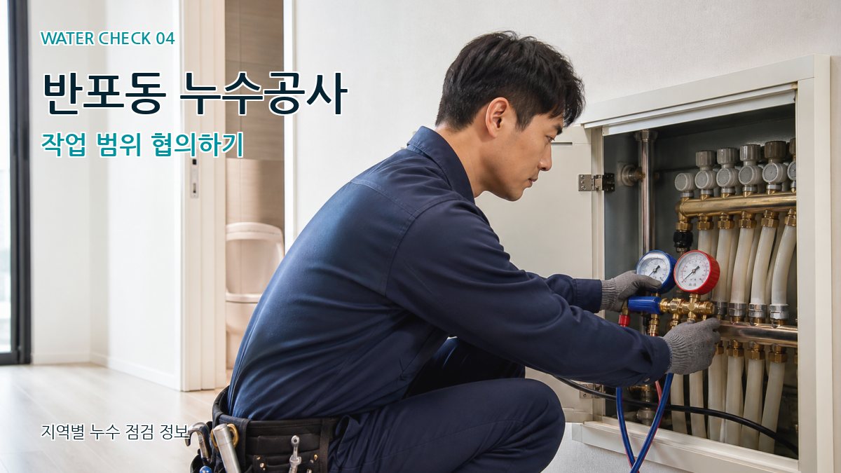 반포동 누수공사 작업 범위 협의하기
