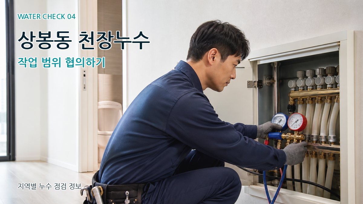 상봉동 천장누수 작업 범위 협의하기