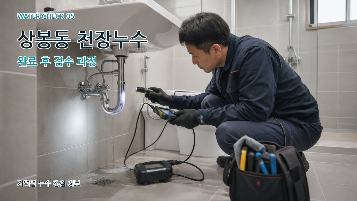 상봉동 천장누수 완료 후 검수 과정