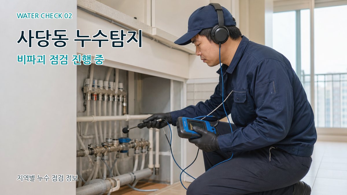 사당동 누수탐지 비파괴 점검 진행 중