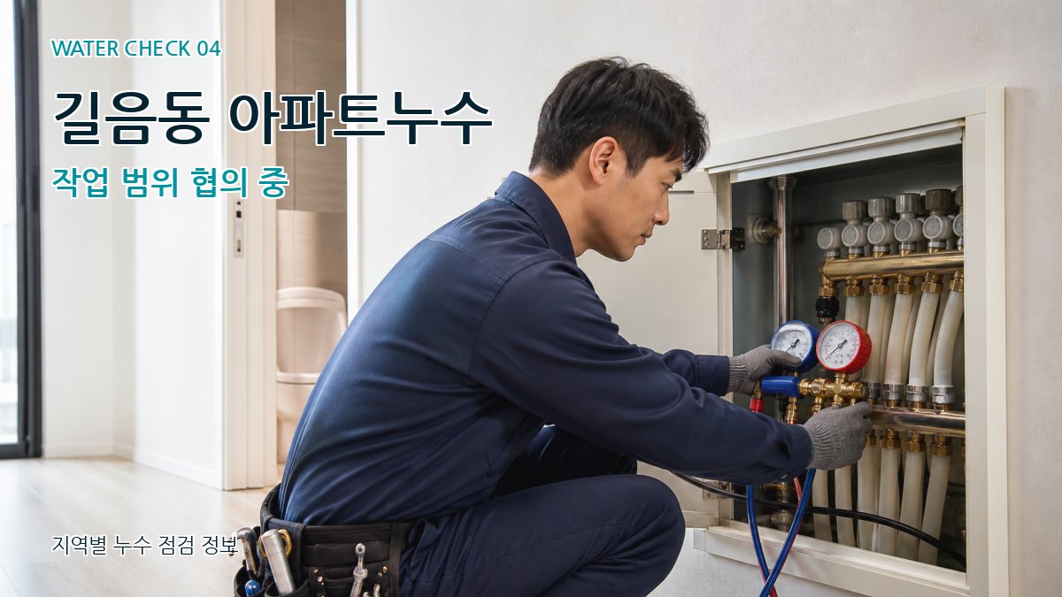 길음동 아파트누수 작업 범위 협의 중
