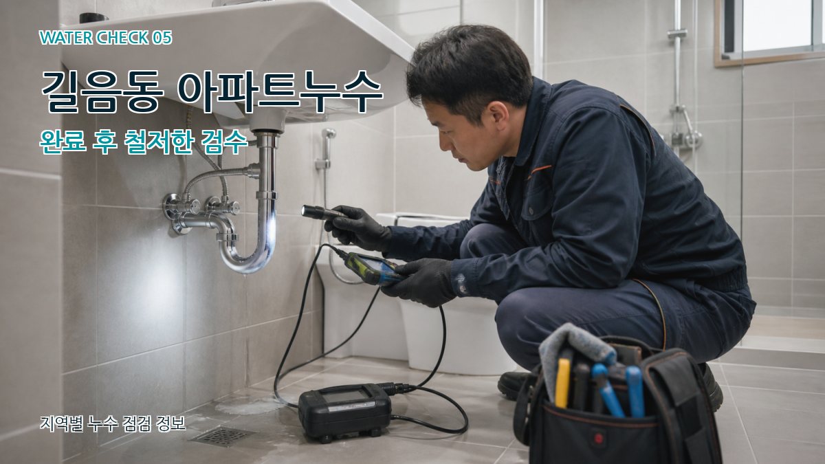 길음동 아파트누수 완료 후 철저한 검수