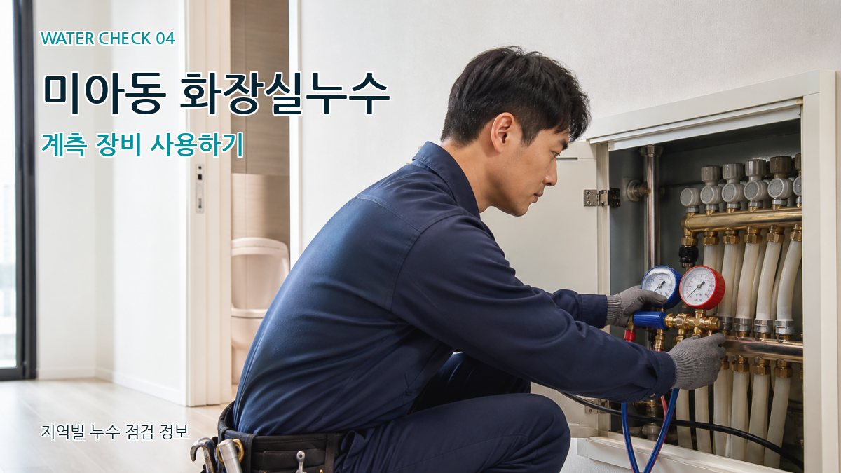 미아동 화장실누수 계측 장비 사용하기