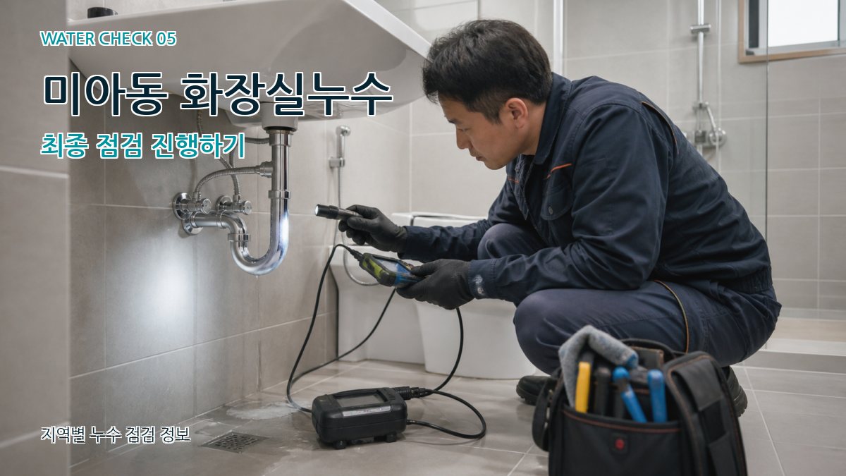 미아동 화장실누수 최종 점검 진행하기
