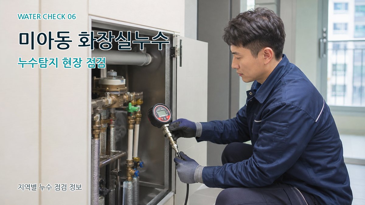 미아동 화장실누수 누수탐지 현장 점검
