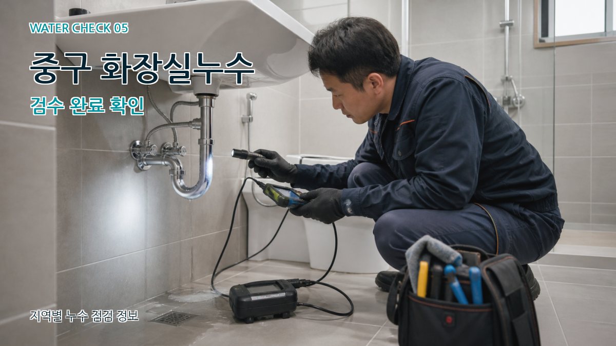 중구 화장실누수 검수 완료 확인