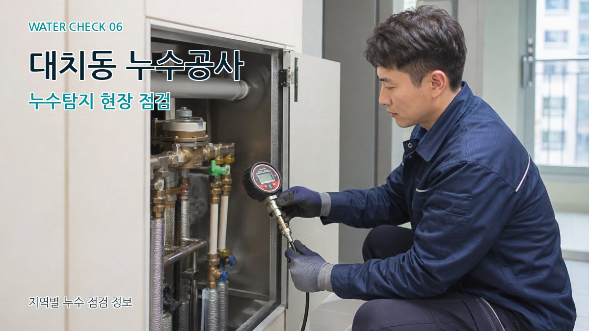 대치동 누수공사 누수탐지 현장 점검