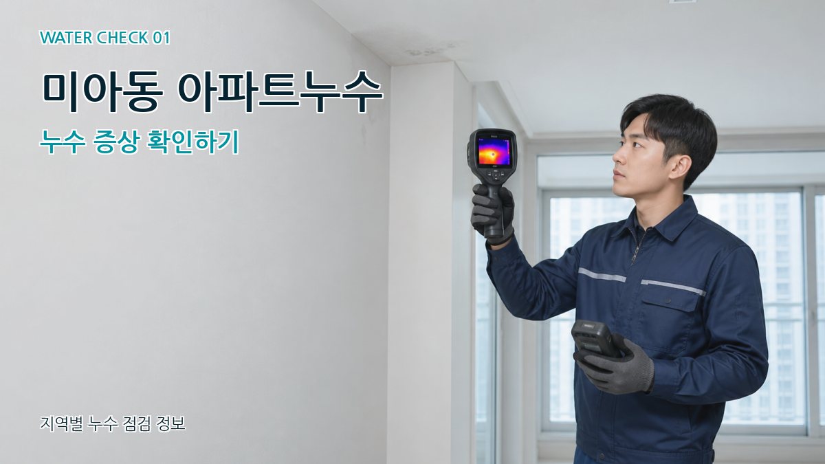 미아동 아파트누수 누수 증상 확인하기