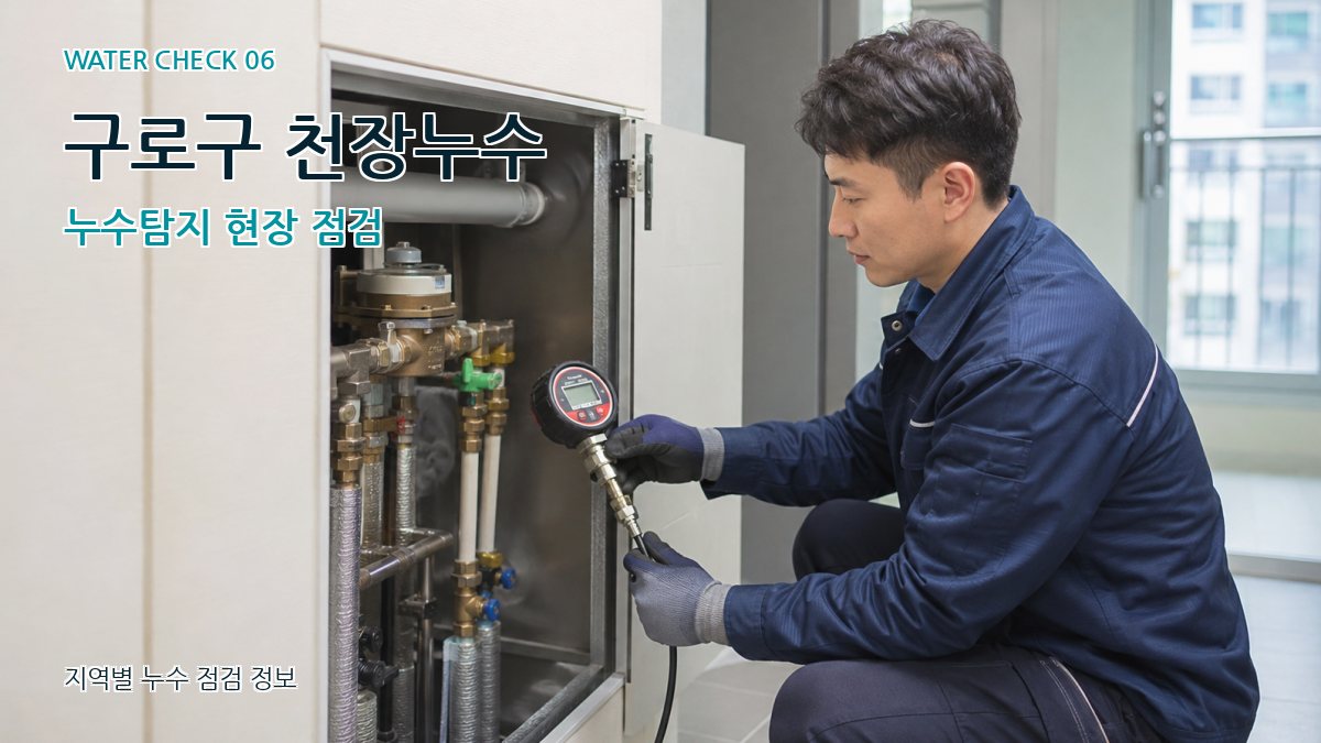구로구 천장누수 누수탐지 현장 점검